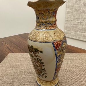 Vintage Satsuma Ware Vase 10 inches